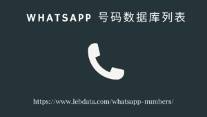 WhatsApp 号码数据库列表